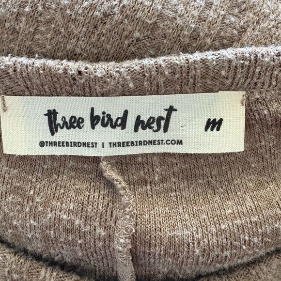 Three Bird Nest Sweet Heart Balloon Sleeve Knit Sweater | Size Medium - Picture 6 of 6